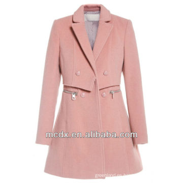 Corea de la moda de alta calidad Chica Trench Coat Rosa